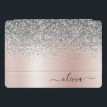 Rosa Dourado - Monograma brilhante cor-de-rosa<br><div class="desc">Rosa Dourado - Mala de Laptop com Nome Monograma, Cor-de-rosa e Folha de Silver, Folha de Folha Metálica com brilho Bruto. Isto faz o doce e perfeito aniversário de 16 anos, casamento, chá de panela, aniversário, chá de fraldas ou festa de solteira presente para alguém que ama luxo de luxo...</div>