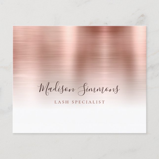 Rosa Dourado Monograma com metal Brutado Monograma (Frente)