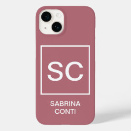 Rosa dourado nome monograma simples profissional