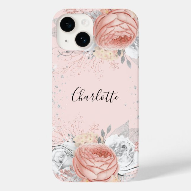 Rosa dourado pincel cor-de-rosa (Verso)