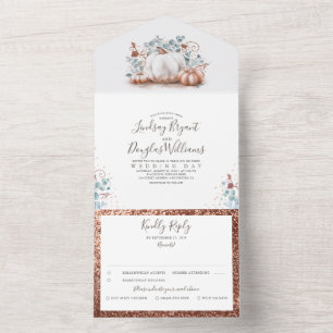 Rosa Dourado Pumpkins Eucalyptus deixa Casamento o