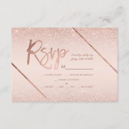Rosa dourado script brilhante blush pink pink rsvp
