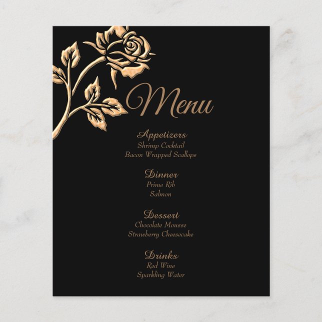 Rosa Dourado simples (Frente)