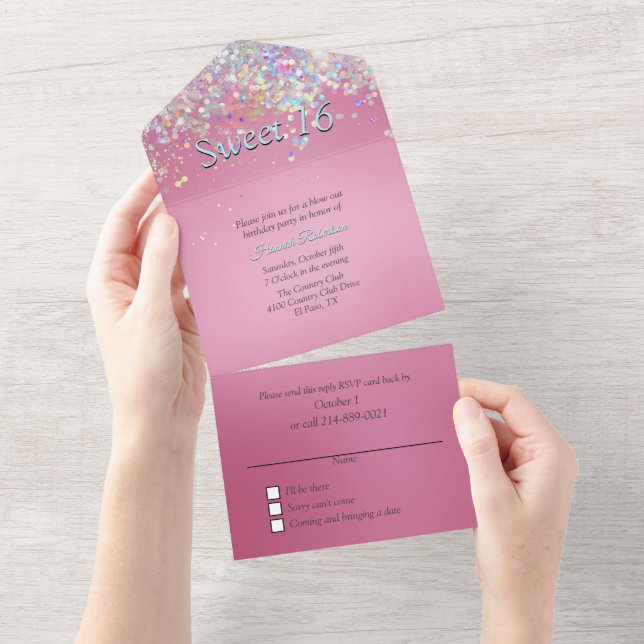 Rosa e Confetti Sweet 16 (Tearaway)