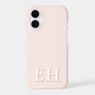 Rosa e Coral | Monograma Inicial Minimalista Moder
