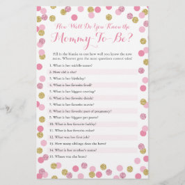 Rosa e Dourado Como Você Conhece O Teste Da Mamãe?