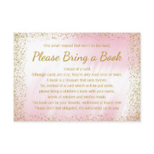 Rosa e Dourado Tragam Cartões de Livro