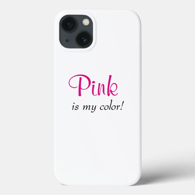 Rosa é Minha Cor Citação Fofo Feminino (Verso)