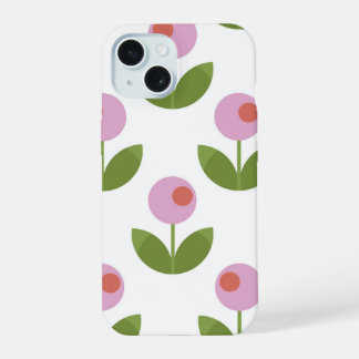 Rosa e Verde Floral Geométrico