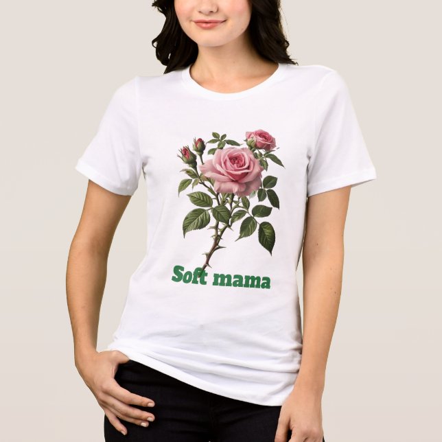 Rosa em Flor – Botânica Mama Personalizável  (Frente)