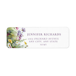 Rosa em Flor | Etiquetas de Endereço de Retorno Fl