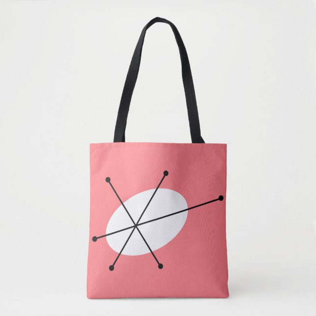 Rosa escuro por todo o bolsa preto (Frente)