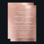 Rosa Esmagado - Convite Elegante Dourado Rosa<br><div class="desc">Personalize com seu nome e data de casamento este Dourado Convite Metálico Elegante Rosa Rosa Rosa Rosa Rosa Rosa Rosa Rosa Rosa. Este Convite de Casamento de Metal de Aço Inoxidável, com Faux Dourado Rosa, combina com a Coleção de Casamentos Dourados. Se precisar de itens de Casamento Dourado de Rosa,...</div>
