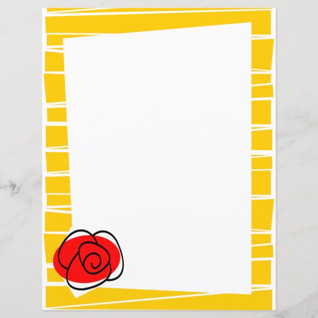 Rosa espanhol Papel de stripe 8,5 x 11 (Frente)