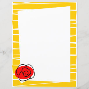 Rosa espanhol Papel de stripe 8,5 x 11