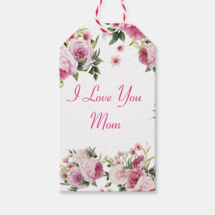 Rosa, Eu Te Amo As Etiquetas Do Presente Da Mãe