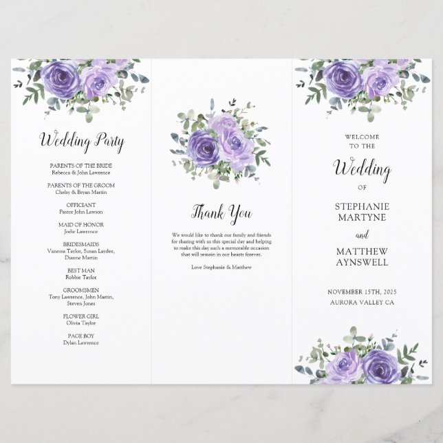 Rosa Eucalipto Dusty Roxo Ordem de Serviço (Frente)