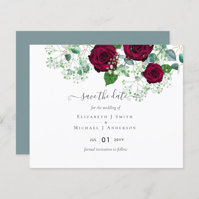 ROSA Eucalyptus Weding BUDGET Burgundy (Frente/Verso)