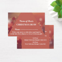 Rosa Festivo, Festa de Natal Bilhetes de Raffle