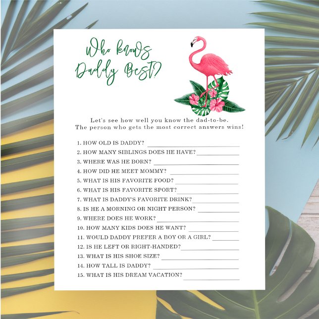 Rosa flamingo - Jogo que conhece melhor o pai (Criador carregado)