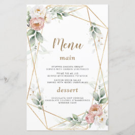 Rosa Floral Dourado Verde Abafadinho