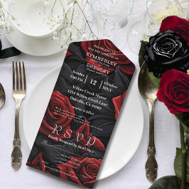 Rosa Floral Gótico Escuro Elegante no e-mail Preto