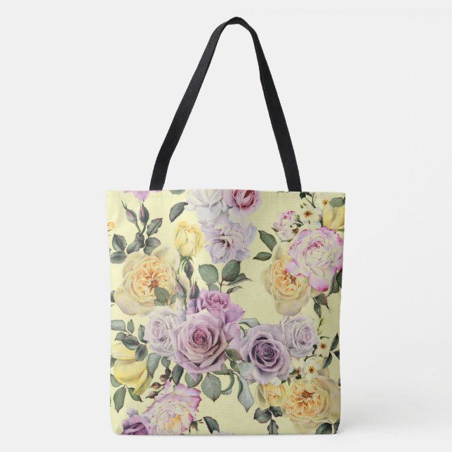 Rosa Floral Tote Bag (Frente)