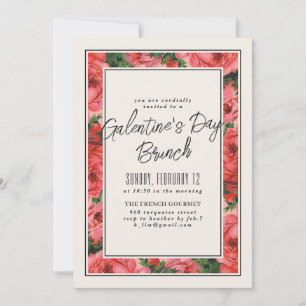 Rosa Frame Galentine - Convite para o dia - Marfim