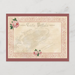 Rosa francês - Cartão postal