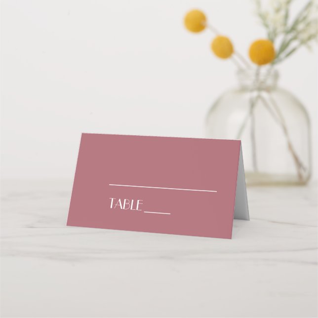 Rosa Garden | Cartão de Localidade Rosa Escuro (Frente)