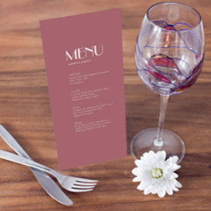 Rosa Garden Menu Rosa de casamento escuro