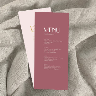 Rosa Garden Menu Rosa de jantada de Casamento de
