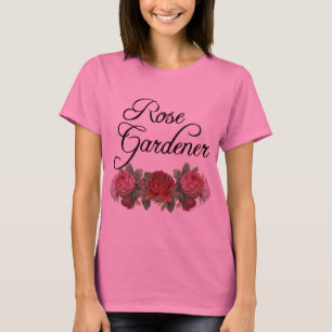 Rosa Gardener Say com camiseta de Rosa Flores