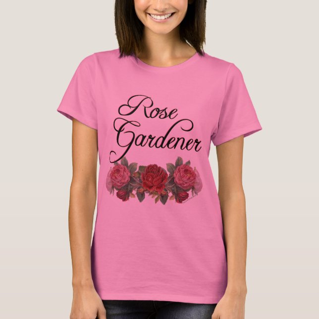 Rosa Gardener Say com camiseta de Rosa Flores (Frente)