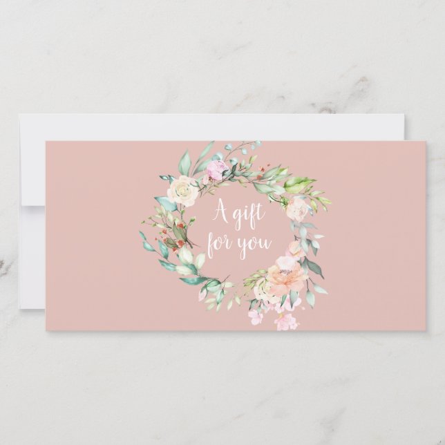 Rosa Garland Pink Business Gift Certificate (Frente)
