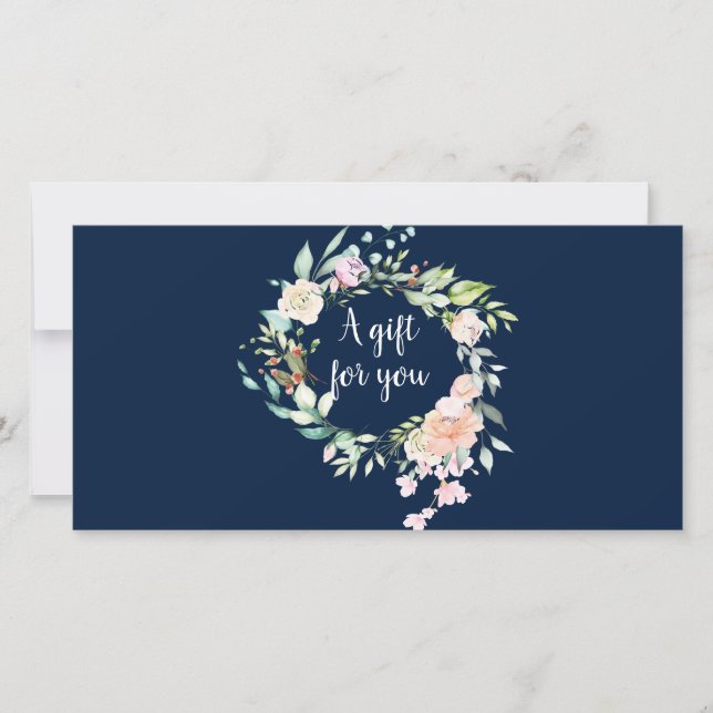 Rosa Garland Watercolor Floral Gift Certificate (Frente)