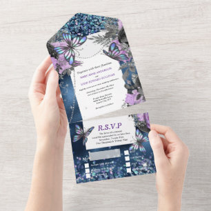 Rosa glamour roxo da borboleta prateada azul