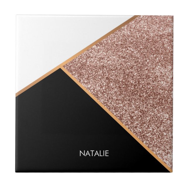 Rosa Glitter Geométrico (Frente)