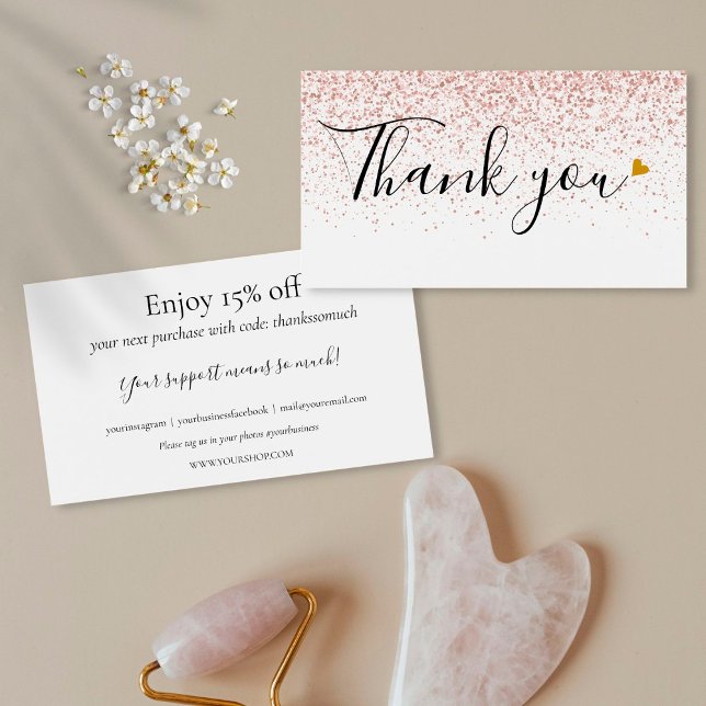 Rosa Glitter Obrigado Por Comprar O Desconto (Criador carregado)