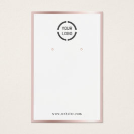 Rosa gold border Logo earing