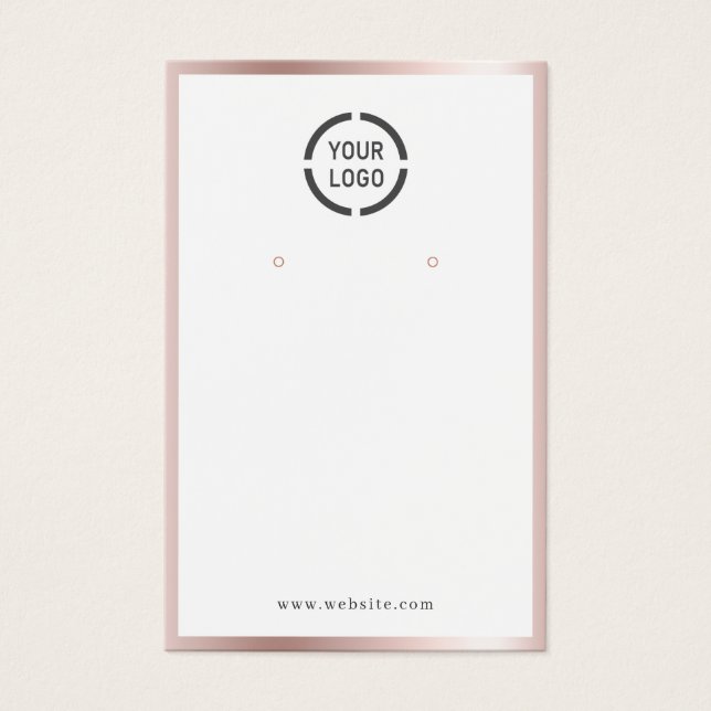 Rosa gold border Logo earing (Frente)