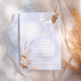 Rosa Gold Foil | Chá de fraldas Boho Pampas Arch