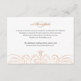 Rosa Gold Foil (Faux) Inserir Detalhes Cartão De C