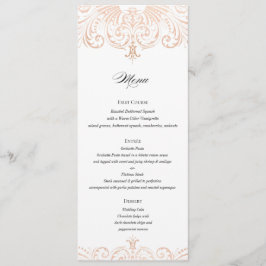 Rosa Gold Foil (Faux) Menu Casamento Boho Chic