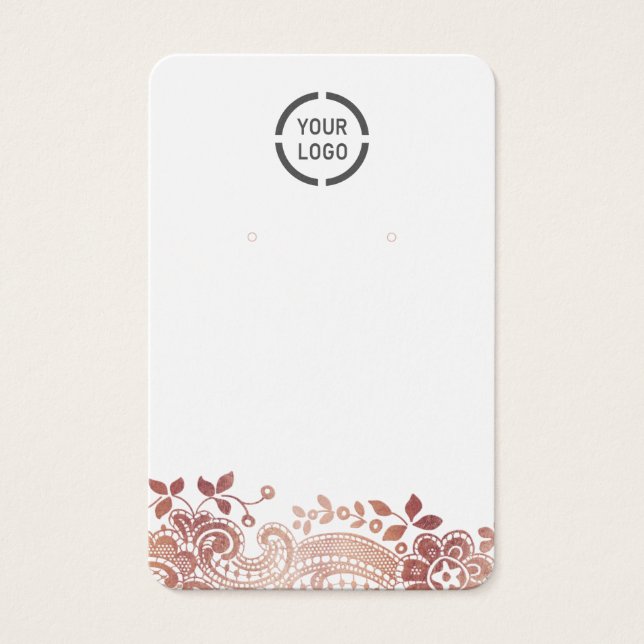 Rosa gold lace logótipo personalizado logótipo bra (Frente)