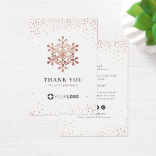 Rosa gold Snowflake Natal Obrigado A Inserir