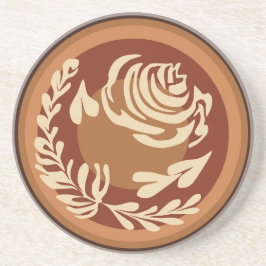 Rosa Latte Art Porta copos