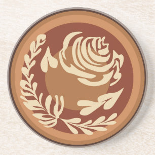 Rosa Latte Art Porta copos