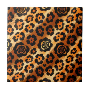 Rosa Leopard Dourado Estampa Animal