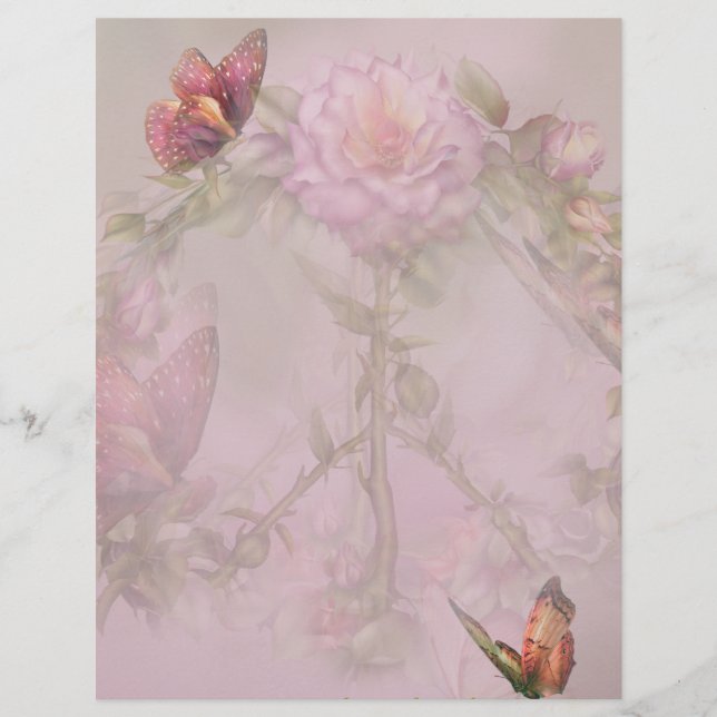 Rosa Letterhead de Paz (Frente)